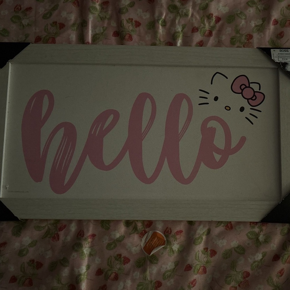 Hello Kitty Wall Art with Pink Accents